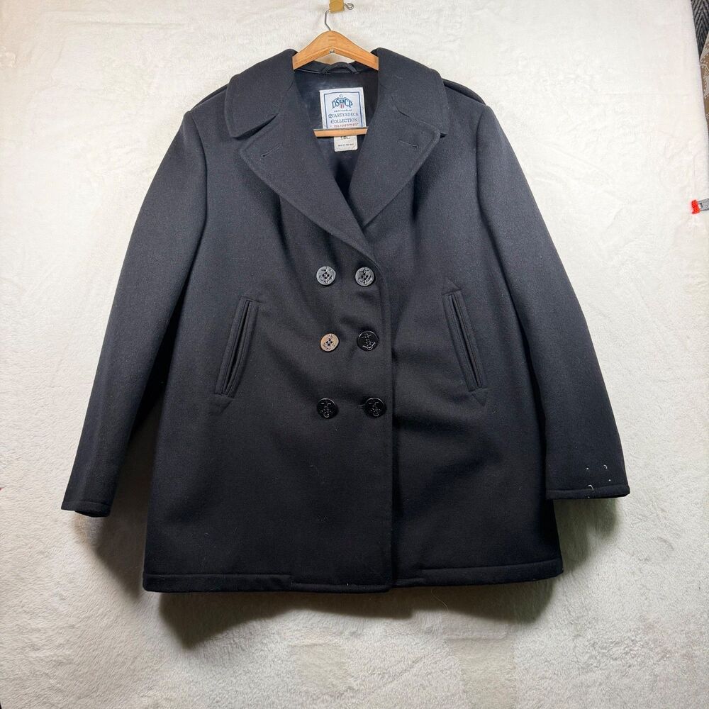 DSCP US Navy Womens Peacoat 18L 100% Wool Dragon Anchor Buttons Epaulets